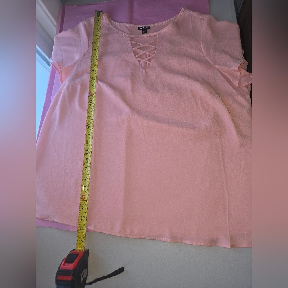 Torrid Peachy Pink Swing Blouse Plus 1X - Picture 12 of 13